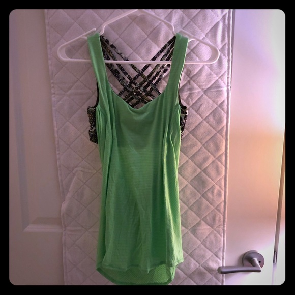 lululemon athletica Tops - Lululemon bright green tank top size 2